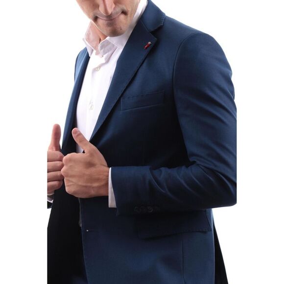 Mulish Slim Fit Suit Classic Style Men Blue Suits - Picture 3 of 7